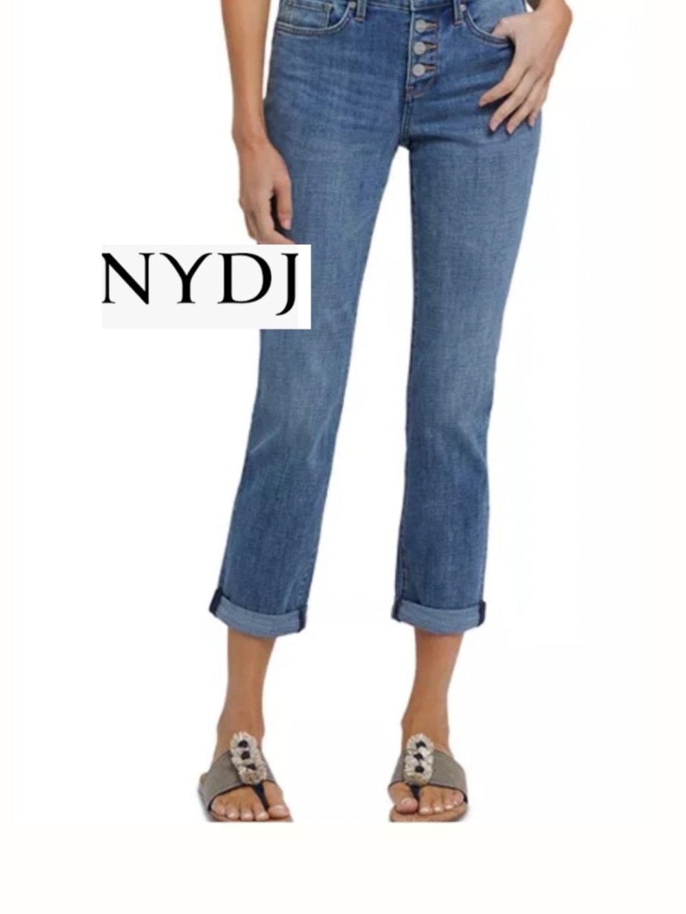NYDJ Sheri Slim mid rise jeans, 10,  GP1609